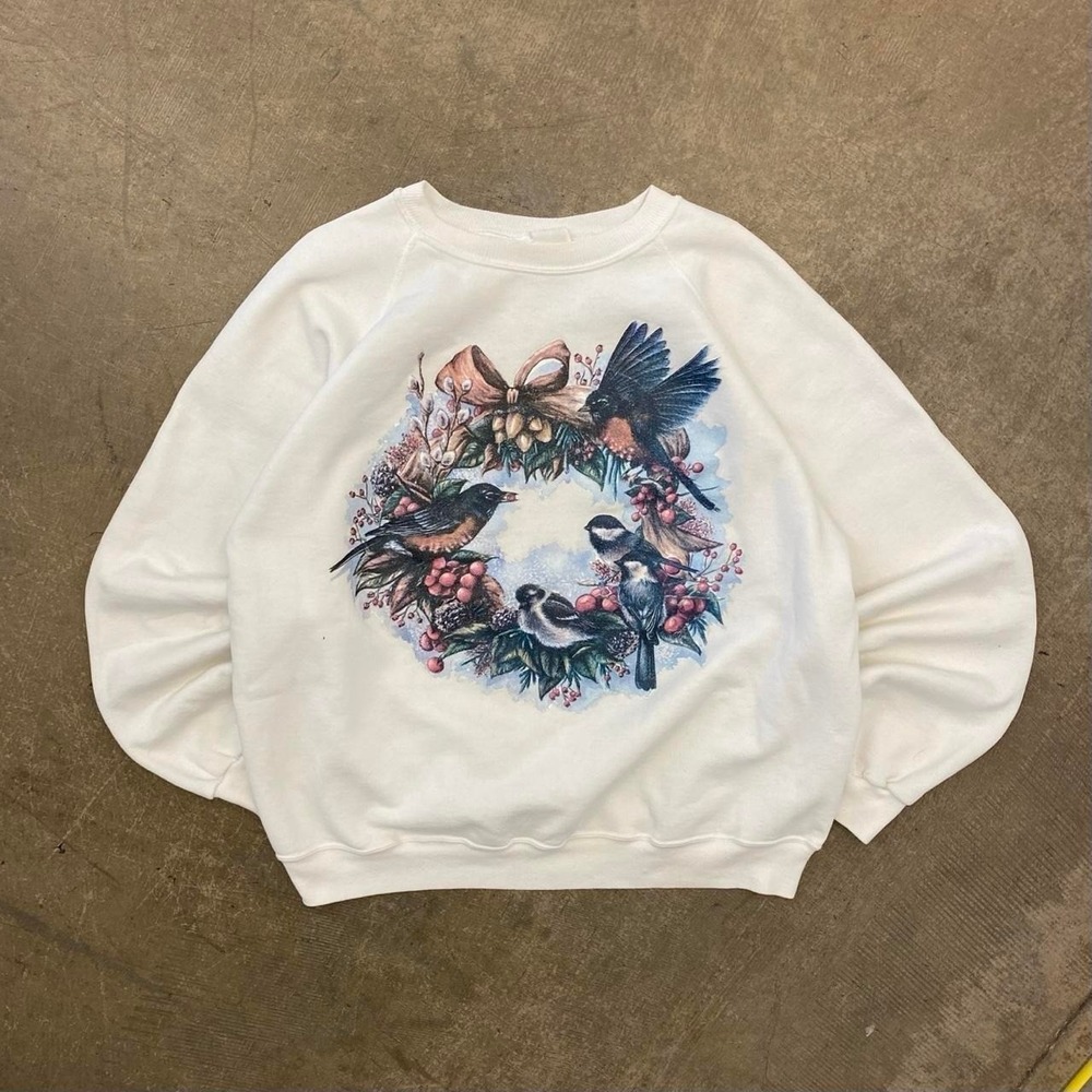 Vintage 90s Nature Birds‎ Outdoors Animals Crewneck Sweatshirt Size XL
